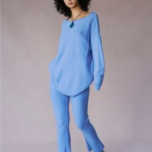 FP Beach Blue Sweater/Pant Set Brand New w/Tags